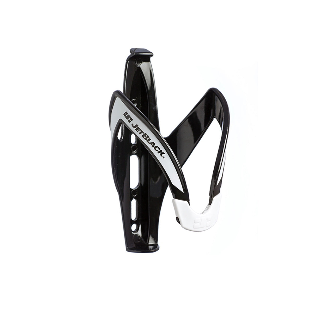 JetBlack Bottle Cage - Lightweight, Black/White