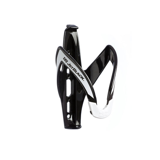 JetBlack Bottle Cage - Lightweight, Black/White