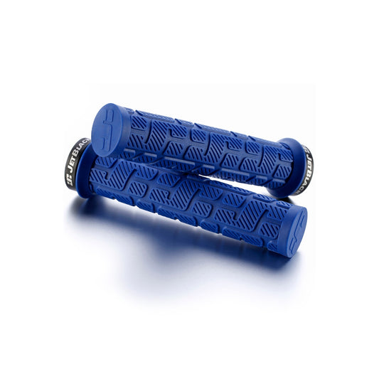 JetBlack RIP Lock On Grips - Blue/Black Rings