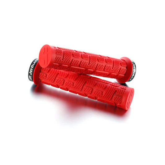 JetBlack RIP Lock On Grips - Red/Black Rings