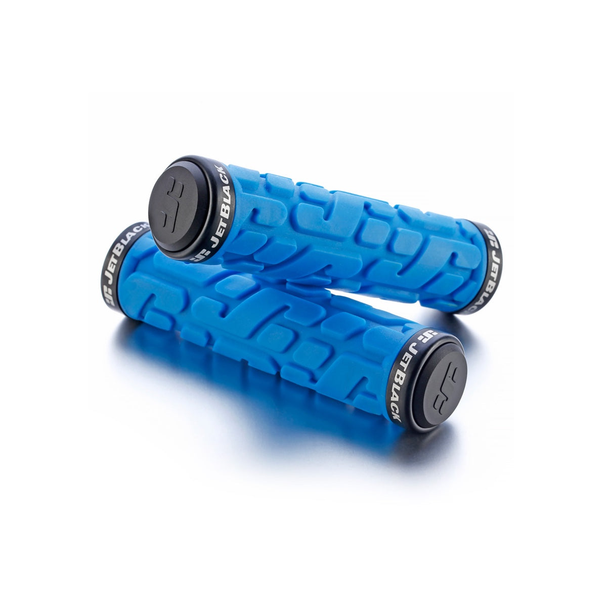 JetBlack Rivet Lock On Grips - Blue/Black Rings