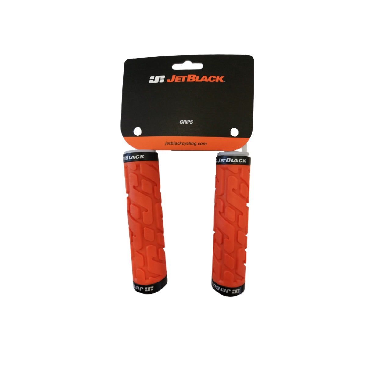 JetBlack Rivet Lock On Grips - Orange/Black Rings