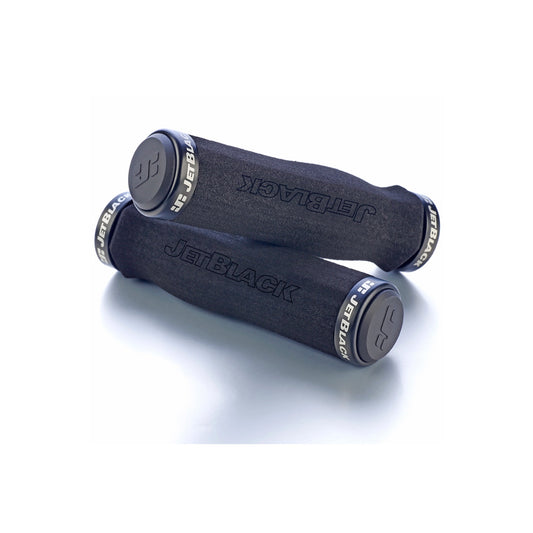 JetBlack Softy Foam Lock On Grips - Black, Black Rings