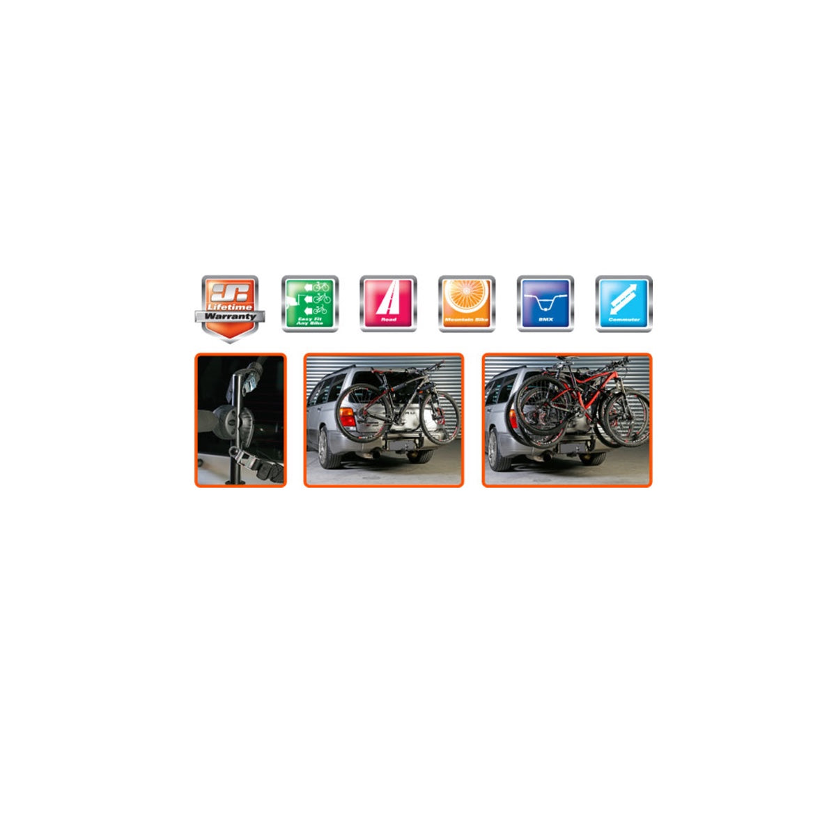 JetBlack Trunk JetRack - 3-Bike Carrier