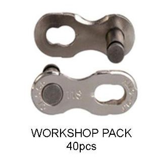 KMC 11 Speed Connecting Link - Silver 40pcs for Workshop