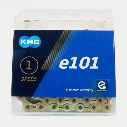 KMC E101 Single Speed Chain - Gold/Gold, Lightweight