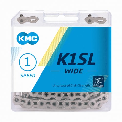KMC K1SL Wide Ti-N Gold Chain - Single Speed, Lightweight, 112 Links