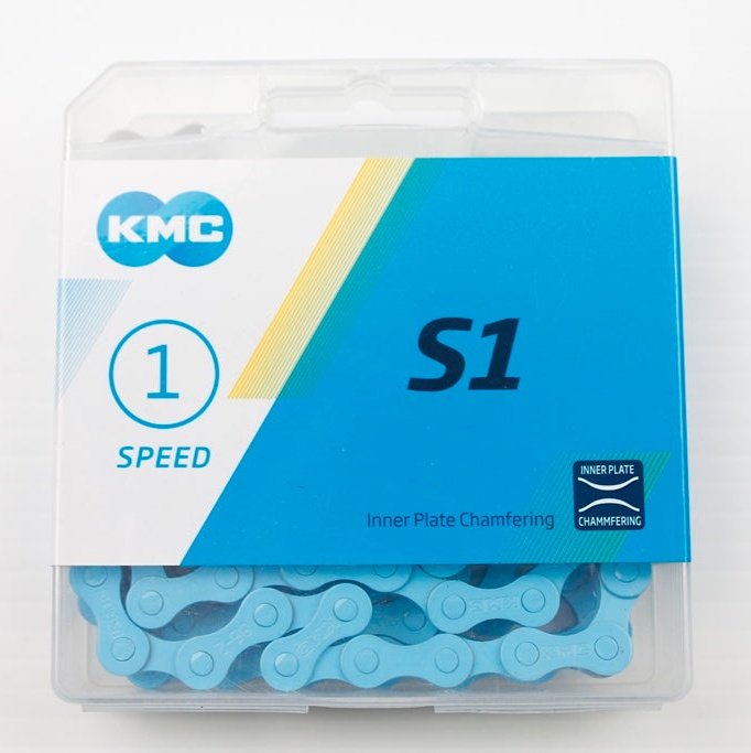 KMC S1 Single Speed Chain - Ba Blue, 112 Links
