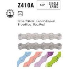 KMC S1 Single Speed Chain - Shiny Green, 112 Links