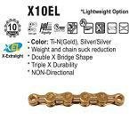 KMC X10EL 10-Speed Chain - Ti-N GOLD - X-Light
