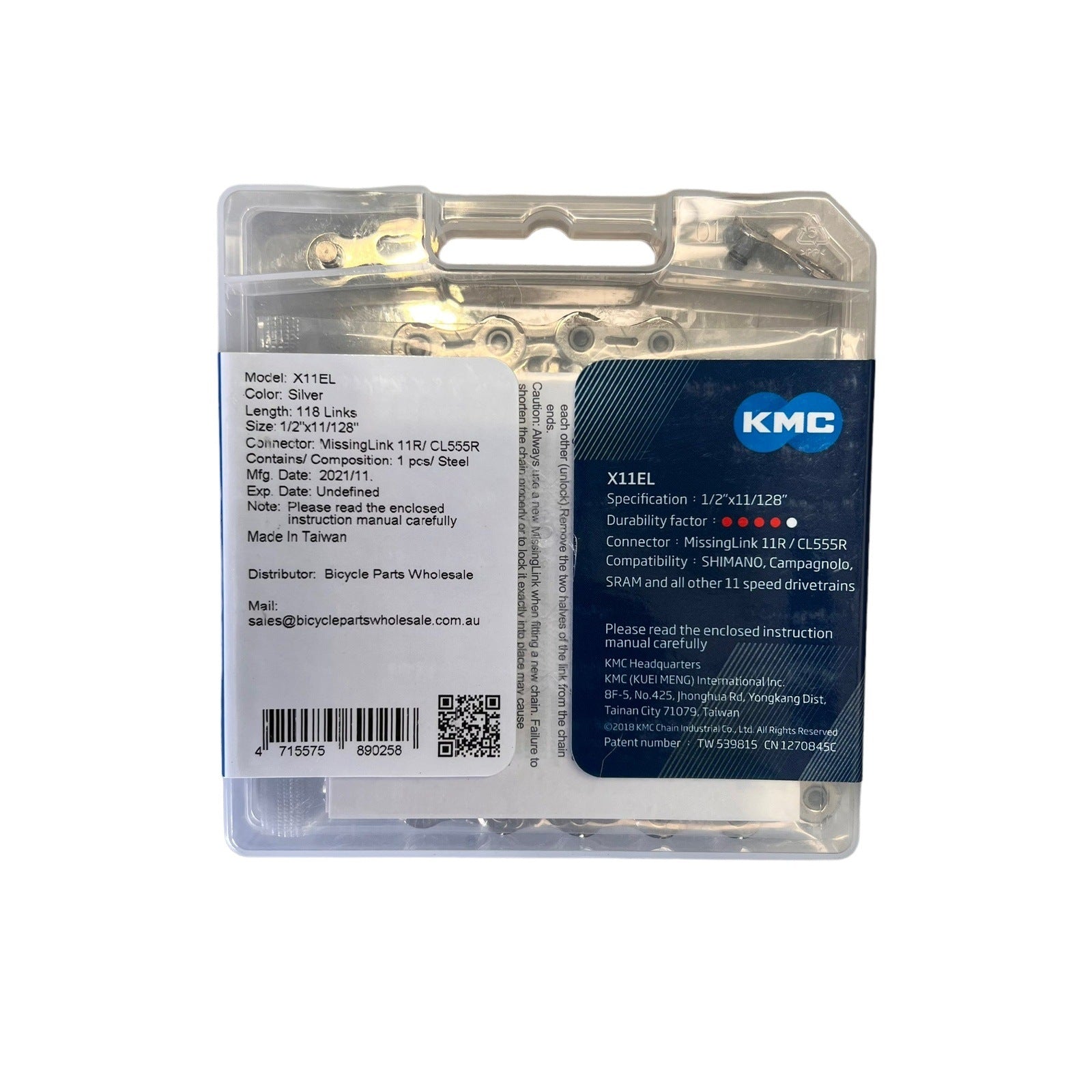 KMC - X11EL Chain 11-speed 118 Links Ti-N | Silver
