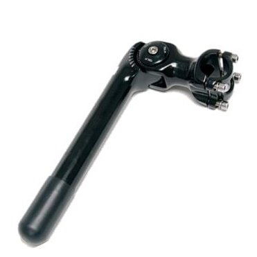 Kalloy Alloy Adjustable Quill Stem Black, 25.4mm, 110mm, 31.8mm Bars