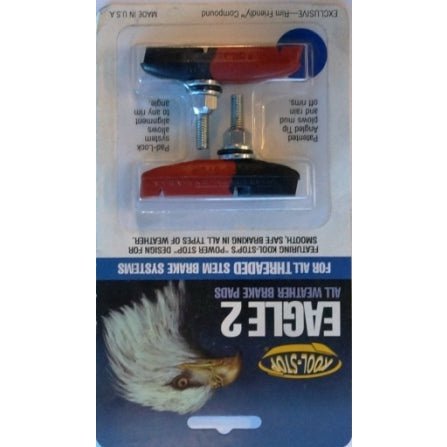 Kool Stop Eagle 2 Dual Threaded Brake Pads - Black/Salmon