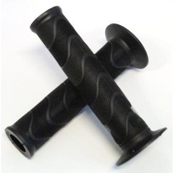 Kraton Rubber Grips D-Density 140mm Black with Flange and Plug