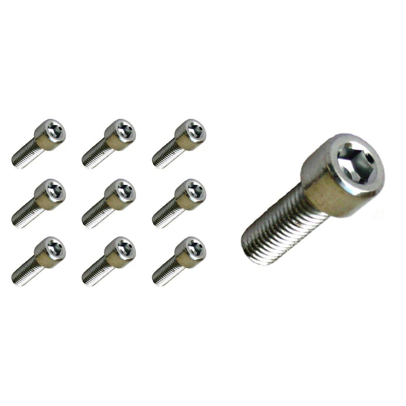 M6 x 25mm Stem Bolt Pack of 10 - BLACK