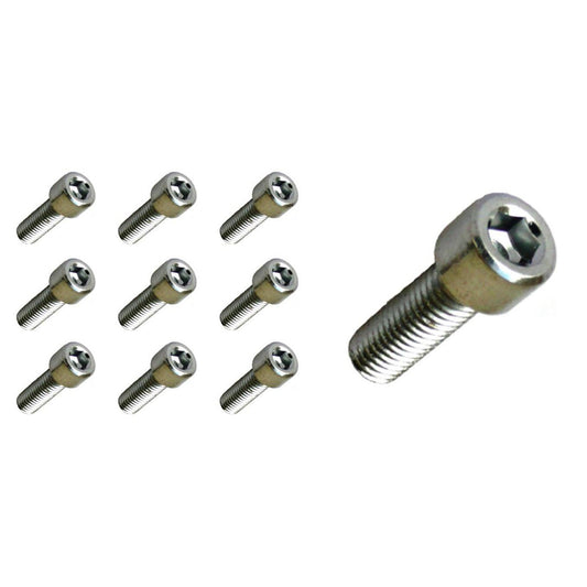 M6 x 25mm Stem Bolt Pack of 10 - BLACK