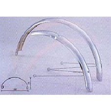 MTB Alloy Mudguard Set - Front & Rear - 26" - CP with Inside Stay