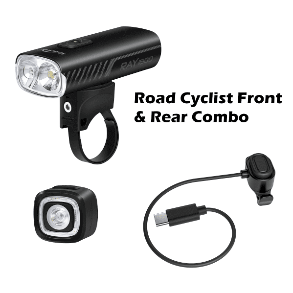 Magicshine Front Ray 1600 Bike Light Kit with Remote & SeeMee Rear 150 Light