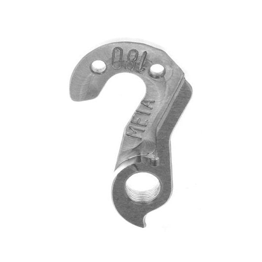 Meta CNC Bianchi Derailleur Hanger 180 - Aluminum, CNC Machined, Silver