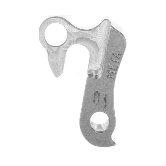 Meta CNC GIANT Derailleur Hanger - Model 10, 6061 T651 Aluminum, CNC Machined, Silver