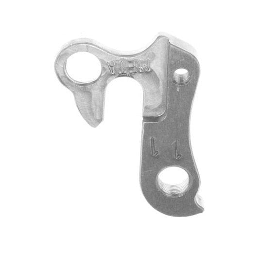 Meta CNC Model 11 CNC Derailleur Hanger - 6061 T651 Aluminum, Silver, Fits GIANT, KONA, BIANCHI