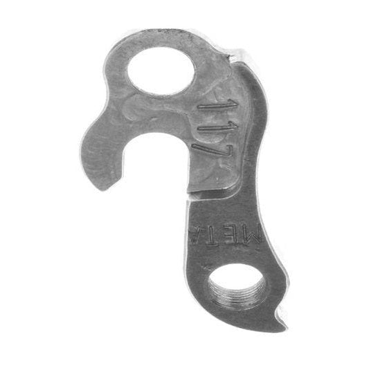 Meta CNC Model 117 CNC Derailleur Hanger - 6061 T651 Aluminum, Silver, Fits Focus, Diamondback, Canyon, Bianchi, Ridgeback