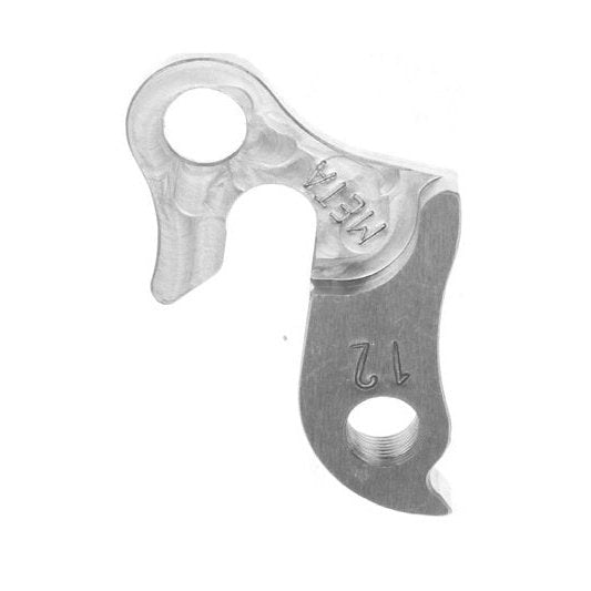 Meta CNC Model 12 CNC Derailleur Hanger - 6061 T651 Aluminum, Silver
