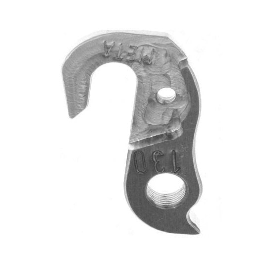 Meta CNC Model 130 CNC Derailleur Hanger - 6061 T651 Aluminum, Schwinn, Shogun, Silver