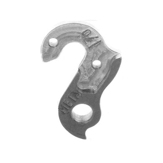 Meta CNC Model 176 CNC Derailleur Hanger - 6061 T651 Aluminum, Silver, Fits Marin, Kona, Ridley, De-Rosa