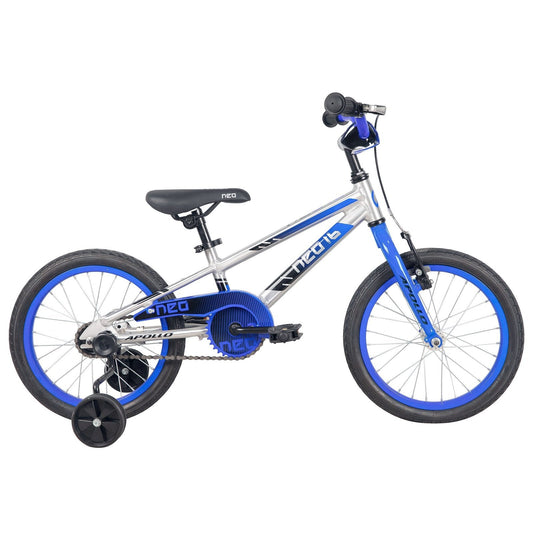 Neo+ 16 Boys Brushed Alloy/Blue Black Fade Bike