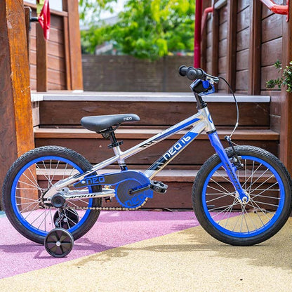 Neo+ 16 Boys Brushed Alloy/Blue Black Fade Bike