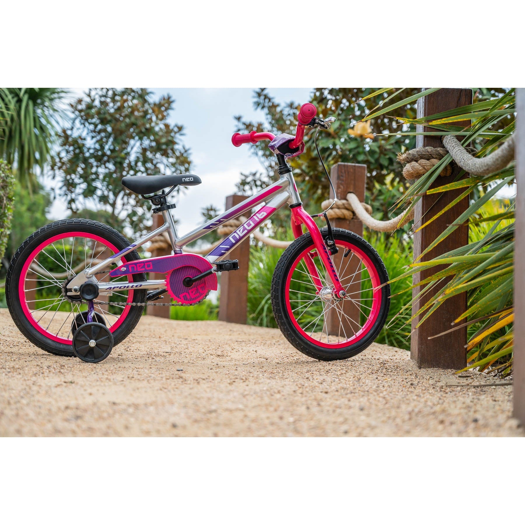 Neo+ 16 Girls Brushed Alloy/ Pink, Purple Fade Bike - Lightweight