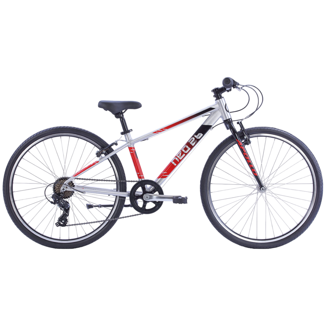 Neo+ 26 7s Boys Brushed Alloy / Black, Red Fade