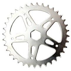 OPC 16" Bike Chain Ring - 36T Steel Silver with 21mm Hex Hole