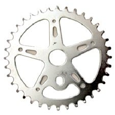 OPC 16" Bike Chain Ring - Steel, 36T, 1/2 x 1/8 - SILVER