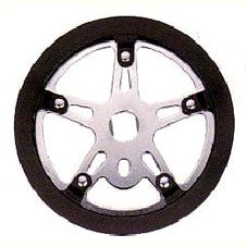 OPC Chain Ring 40T Silver with Black Double Guard