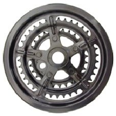 OPC Triple Chainwheel 48/38/28T with Guard - Black