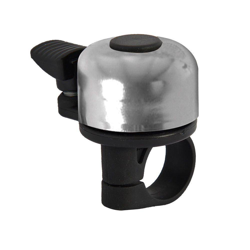 Oxford Mini-Flick Bell - Silver, 22.2mm Handlebar Fit