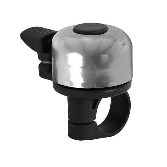 Oxford Mini-Flick Bell - Silver, 22.2mm Handlebar Fit