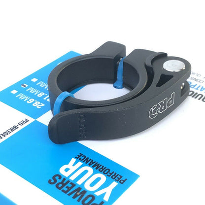 PRO 31.8mm Seat Post Clamp Quick Release Alloy Black Saddle Bike Frame Lever