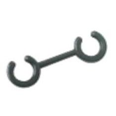 Plastic Cable Cross Organiser - Black Pack of 10