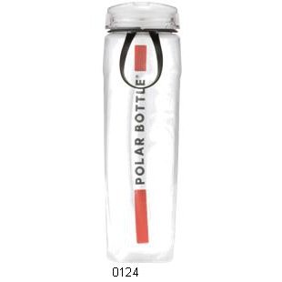 Polar Bottle ERGO Insulated Water Bottle - 650ml/22 oz, Classic Valve, Stripe Red