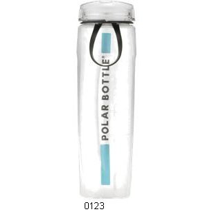 Polar Bottle ERGO Insulated Water Bottle - 650ml/22 oz, Stripe Blue, Classic Valve