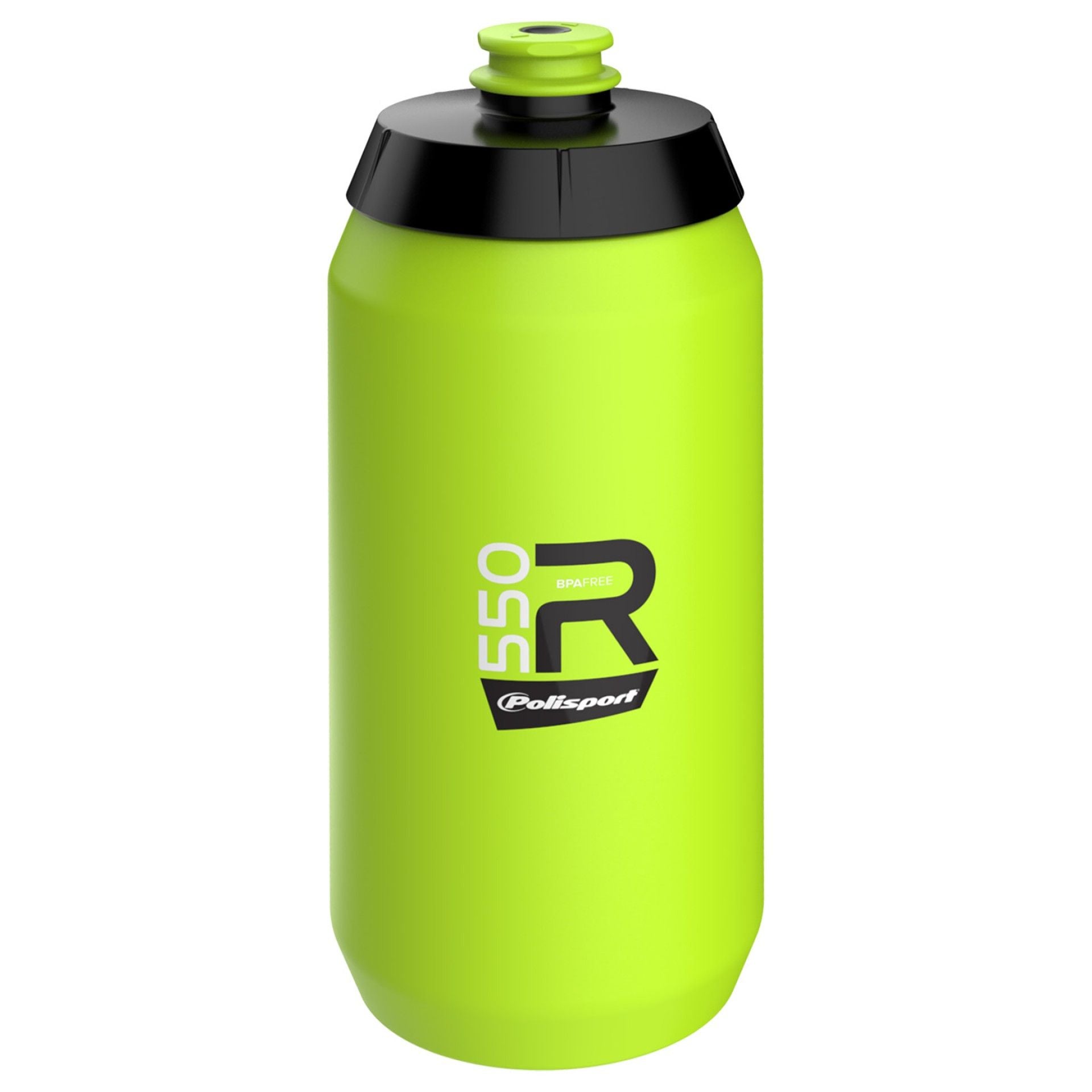 Polisport Professional Water Bottle - Hi-Vis Yellow 550ml Screw-On Cap