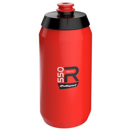 Polisport Professional Water Bottle - Red 550ml Screw-On Cap