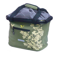 QuickBasket Front Fabric Basket Water Resistant, Pull Strings, Green/Yellow