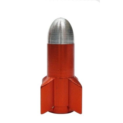 Rocket Valve Cap - Orange, Bike Tire Accessory