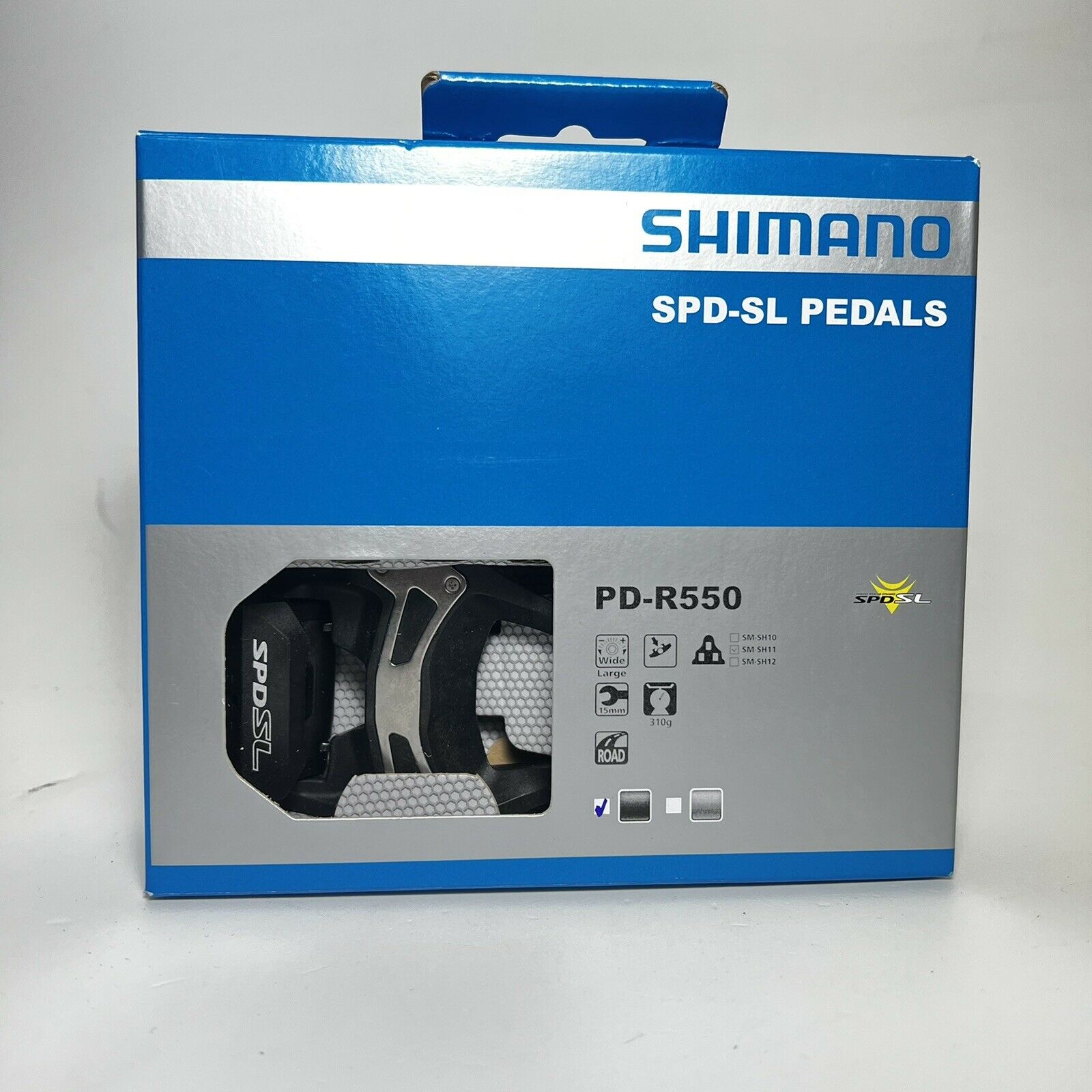 SHIMANO PD-R550 SPD-SL Road Bike Pedals Black Cleats