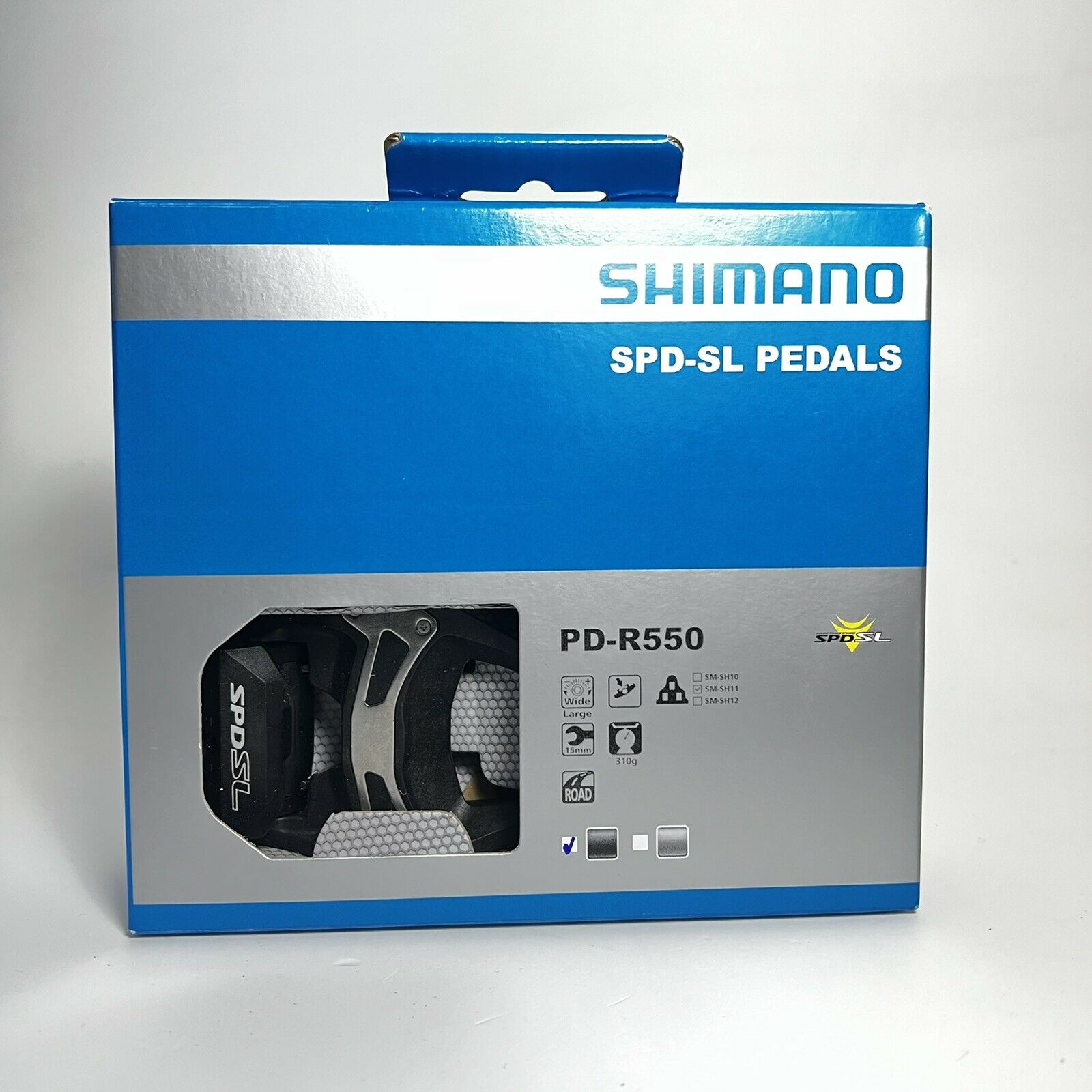 SHIMANO PD-R550 SPD-SL Road Bike Pedals Black Cleats