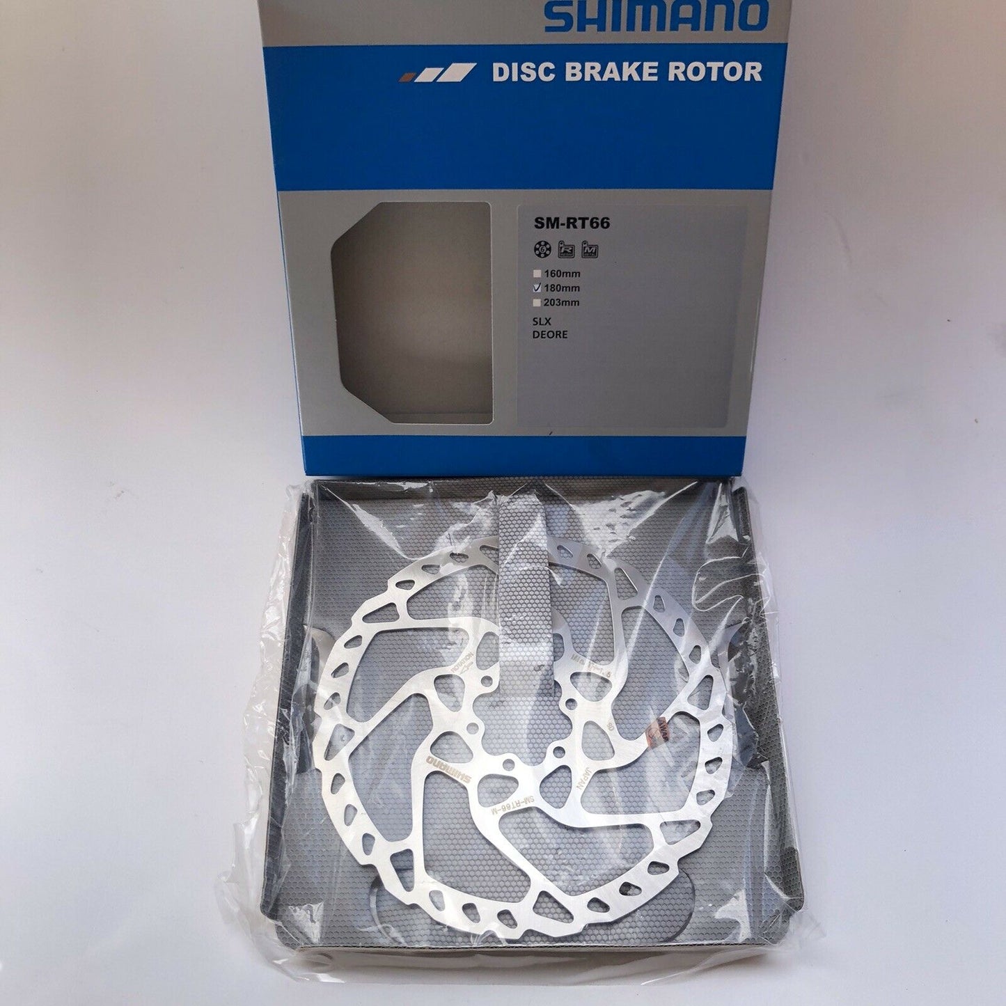 SHIMANO SM-RT66 SLX 6 Bolt Disc Brake Rotor - 180mm Deore Six Bike Bicycle